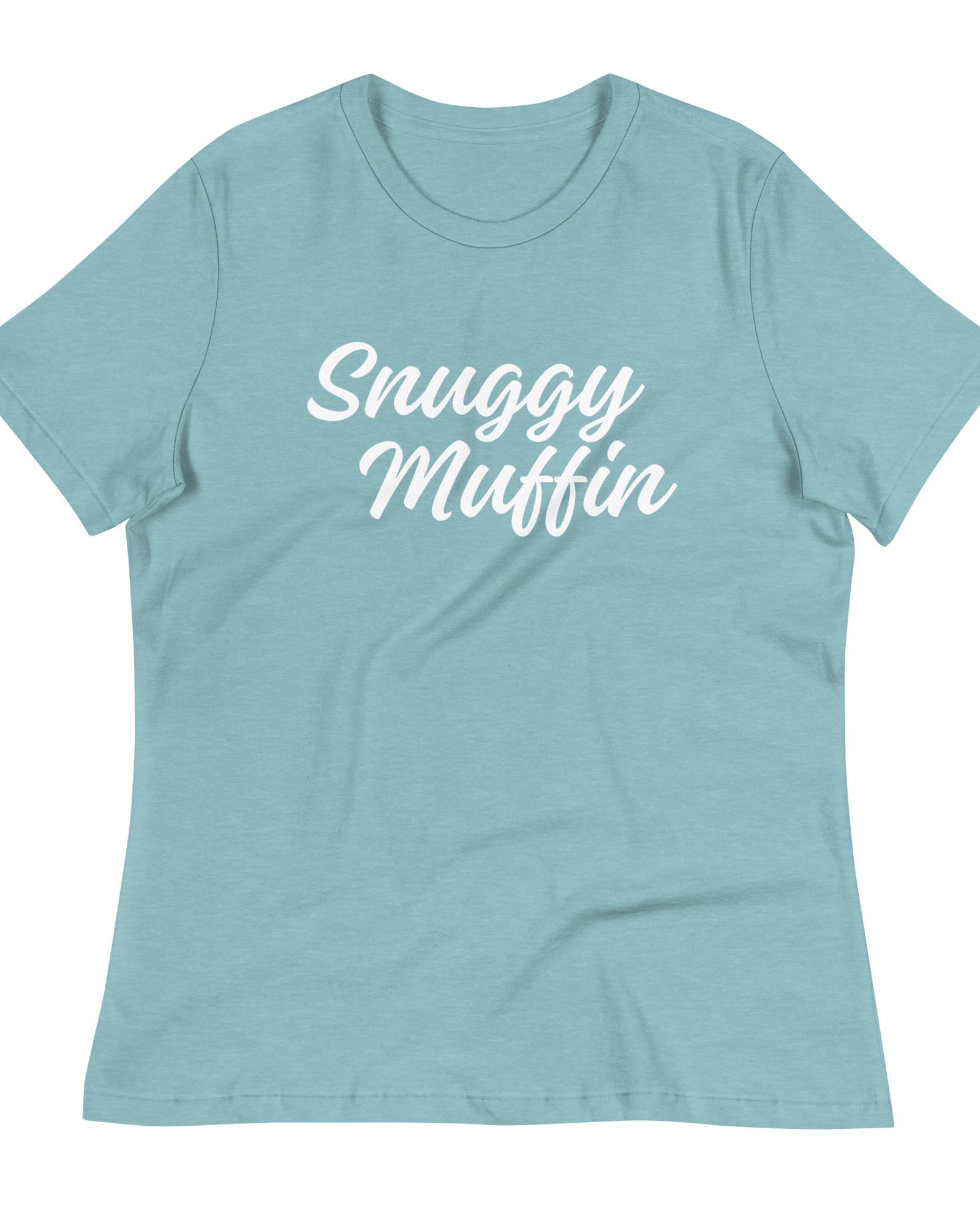 Snuggy Muffin Women's Relaxed T-Shirt Heather Blue Lagoon / S Shirts & Tops Jolly & Goode