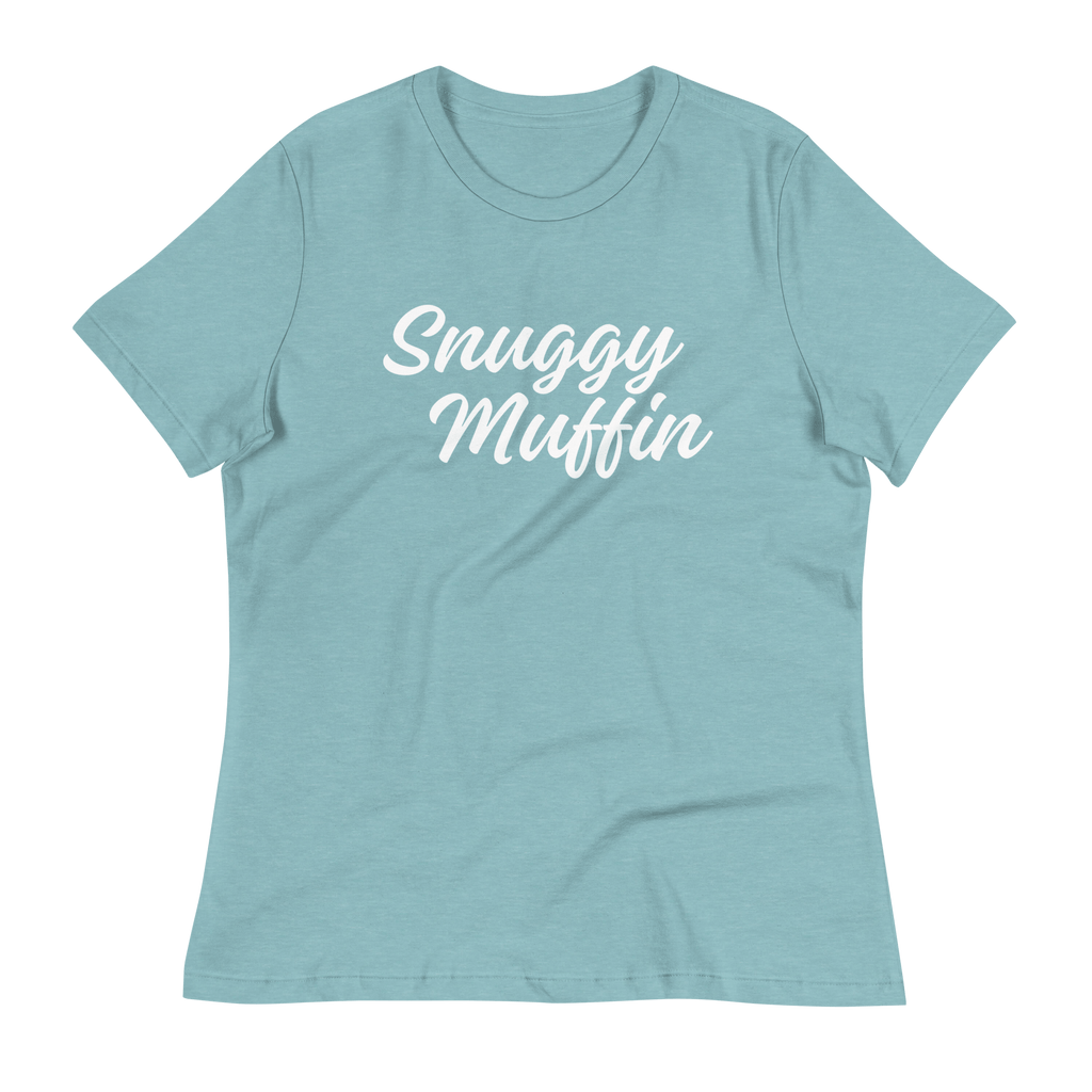 Snuggy Muffin Women's Relaxed T-Shirt Heather Blue Lagoon / S Shirts & Tops Jolly & Goode