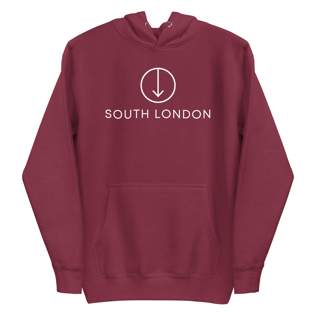 South London Unisex Hoodie Maroon / S Jolly & Goode