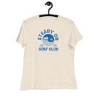 Stead On Surf Club | Wave & Sun | Women's Relaxed T-Shirt Heather Prism Natural / S Shirts & Tops Jolly & Goode