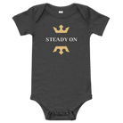 Steady On Onesie Dark Grey Heather / 3-6m Baby One-Pieces Jolly & Goode