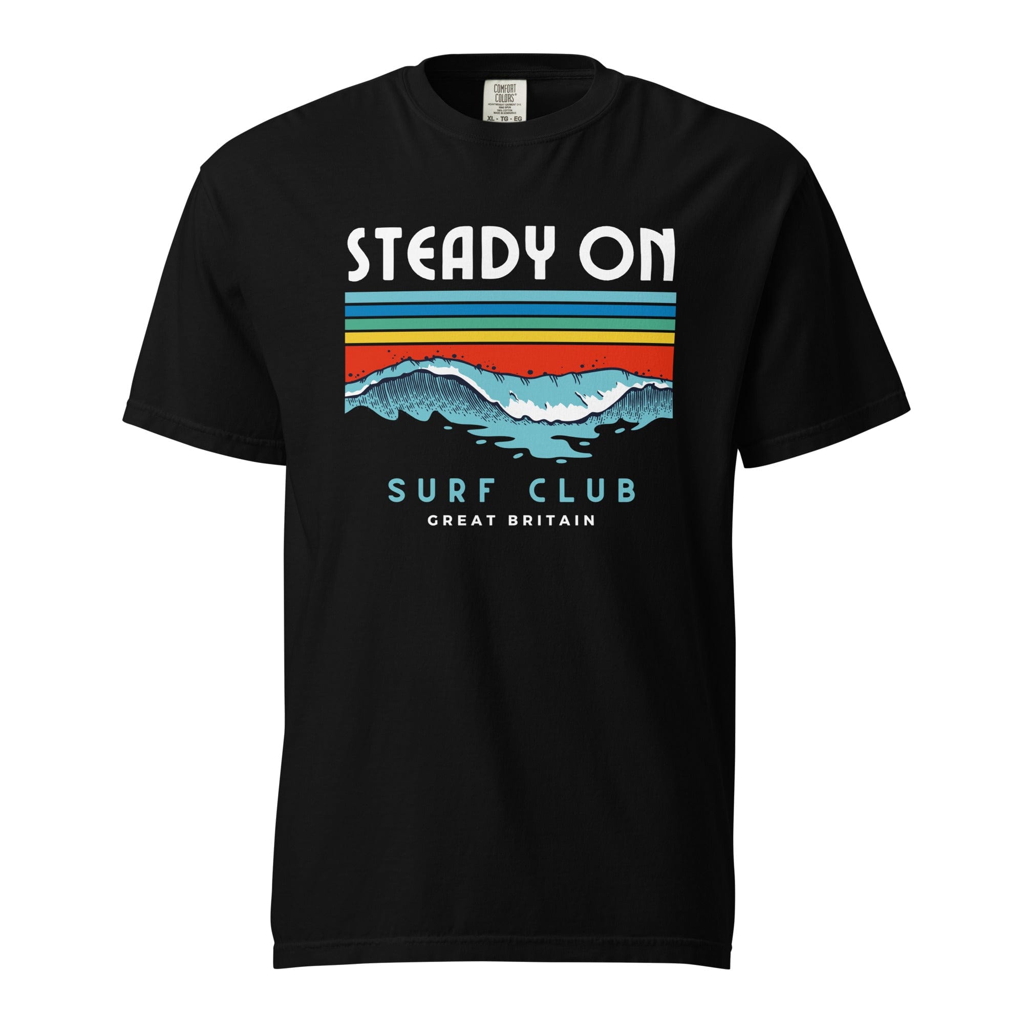 Steady On Surf Club Great Britain | Big Wave | Garment-dyed Heavyweight T-shirt.