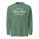 Steady On Surf Club Great Britain | Curl | Garment-dyed Heavyweight Long-sleeve Shirt Light Green / S Shirts & Tops Jolly & Goode