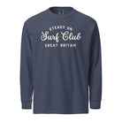 Steady On Surf Club Great Britain | Curl | Garment-dyed Heavyweight Long-sleeve Shirt Navy / S Shirts & Tops Jolly & Goode