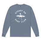 Steady On Surf Club | Great Britain | Skeleton Surf King | Garment-dyed Heavyweight Long-Sleeve Shirt long sleeve shirts Jolly & Goode