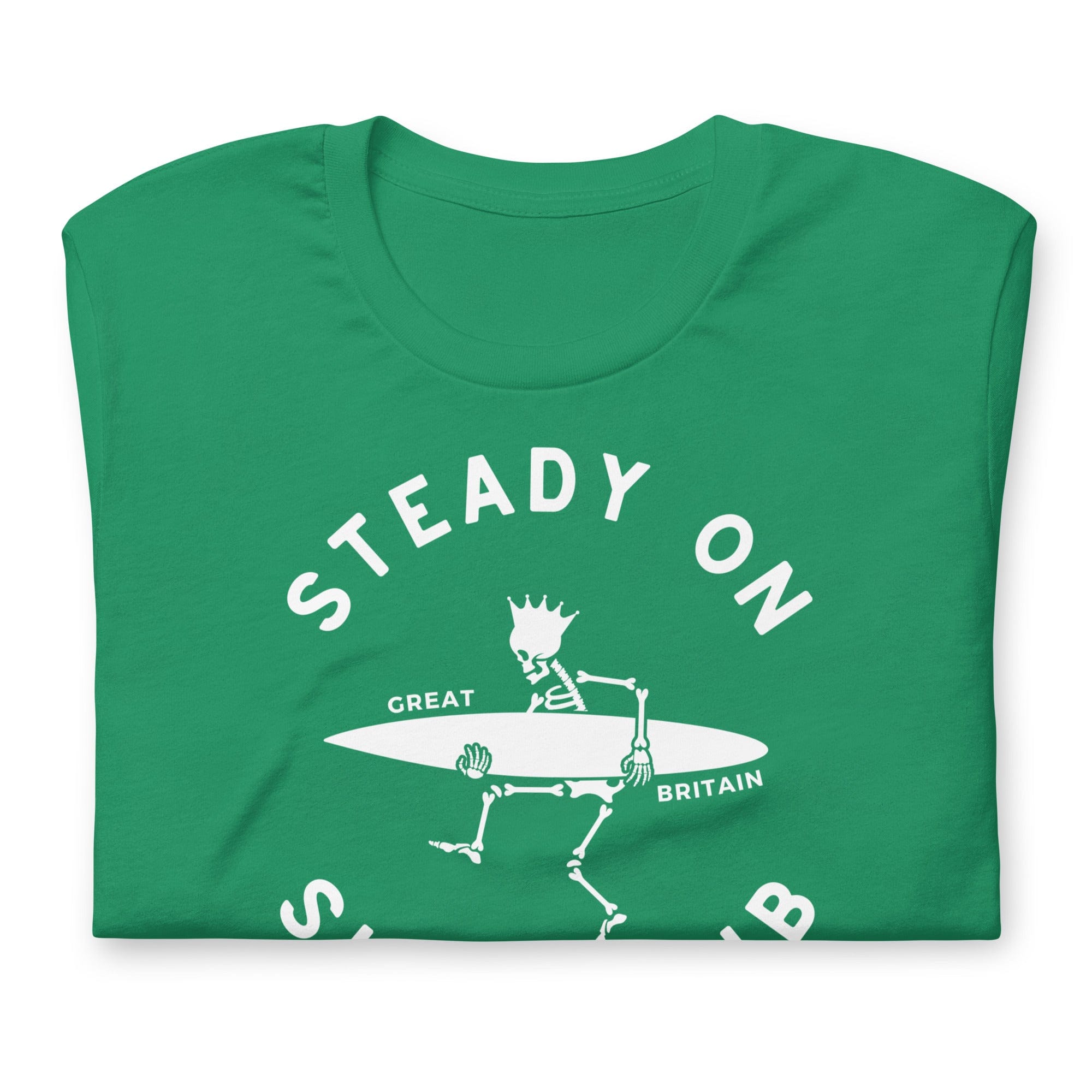 Steady On Surf Club Great Britain | Skeleton Surf King T-shirt.