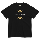 Steady On T-shirt | Garment-dyed Heavyweight Cotton Black / S Shirts & Tops Jolly & Goode