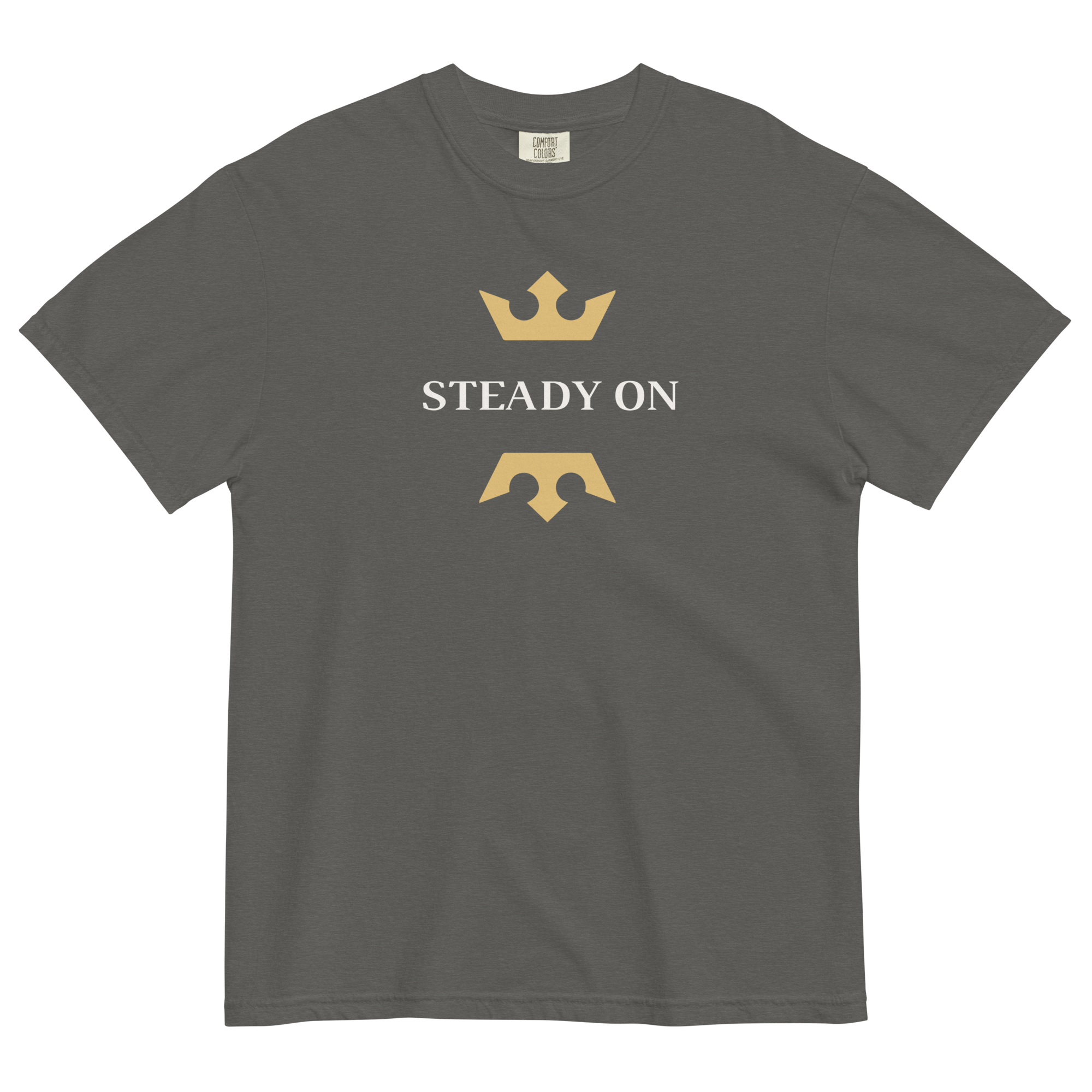 Steady On T-shirt | Garment-dyed Heavyweight Cotton Pepper / S Shirts & Tops Jolly & Goode