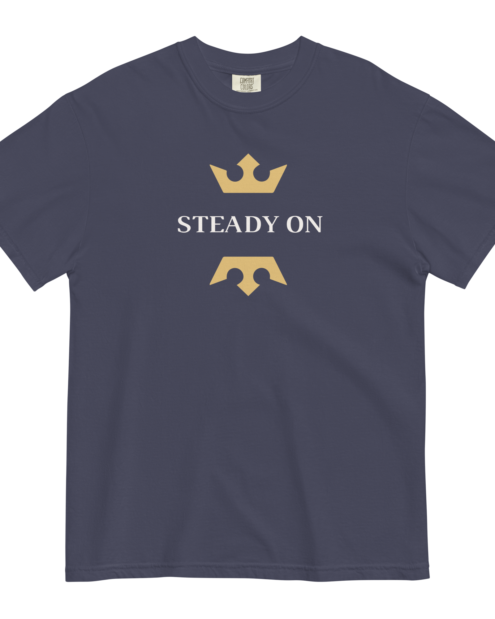 Steady On T-shirt | Garment-dyed Heavyweight Cotton True Navy / S Shirts & Tops Jolly & Goode