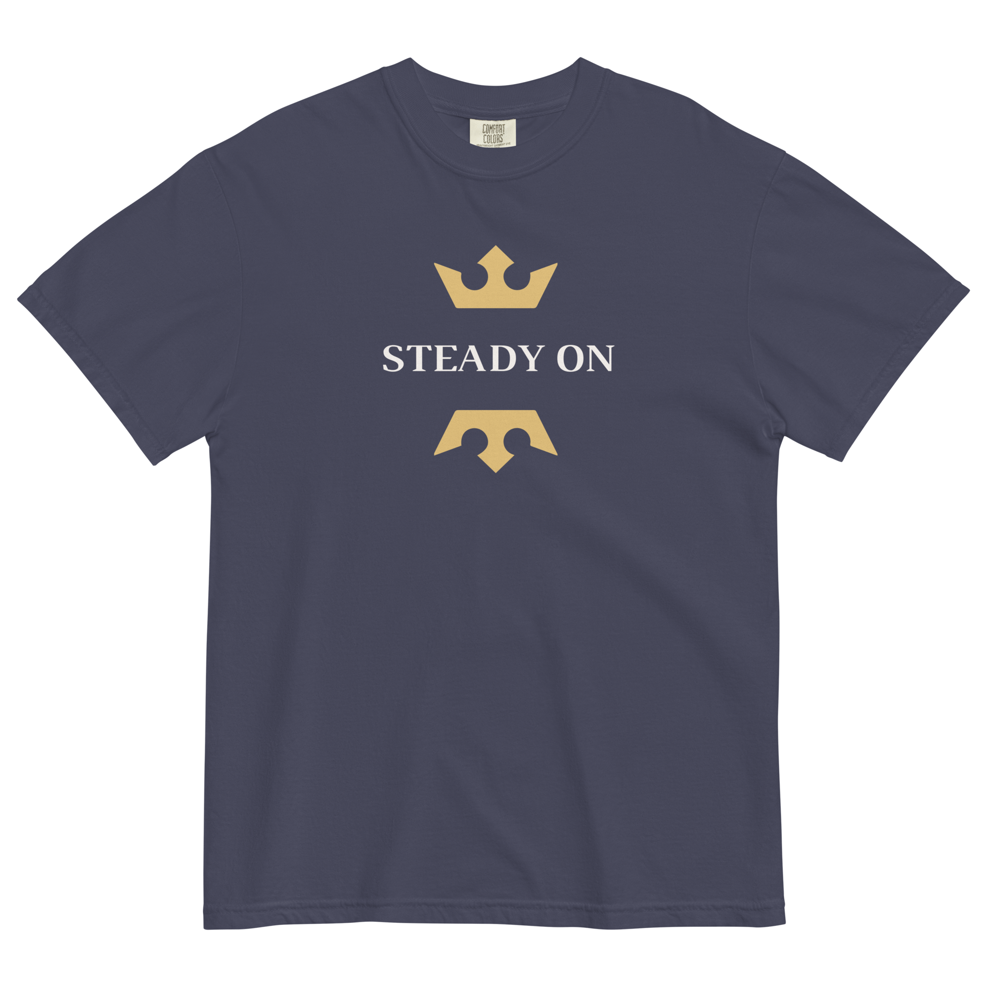 Steady On T-shirt | Garment-dyed Heavyweight Cotton True Navy / S Shirts & Tops Jolly & Goode