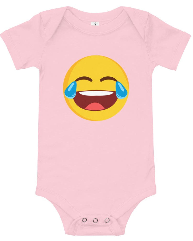 Tears of Joy Emoji Onesie Pink / 3-6m Baby One-Pieces Jolly & Goode