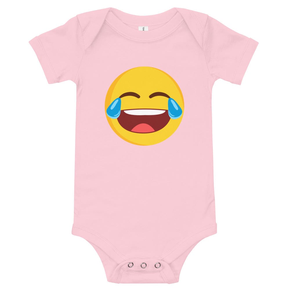 Tears of Joy Emoji Onesie Pink / 3-6m Baby One-Pieces Jolly & Goode