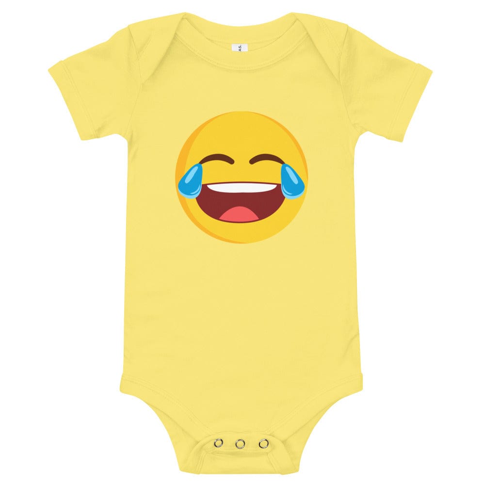 Tears of Joy Emoji Onesie Yellow / 3-6m Baby One-Pieces Jolly & Goode
