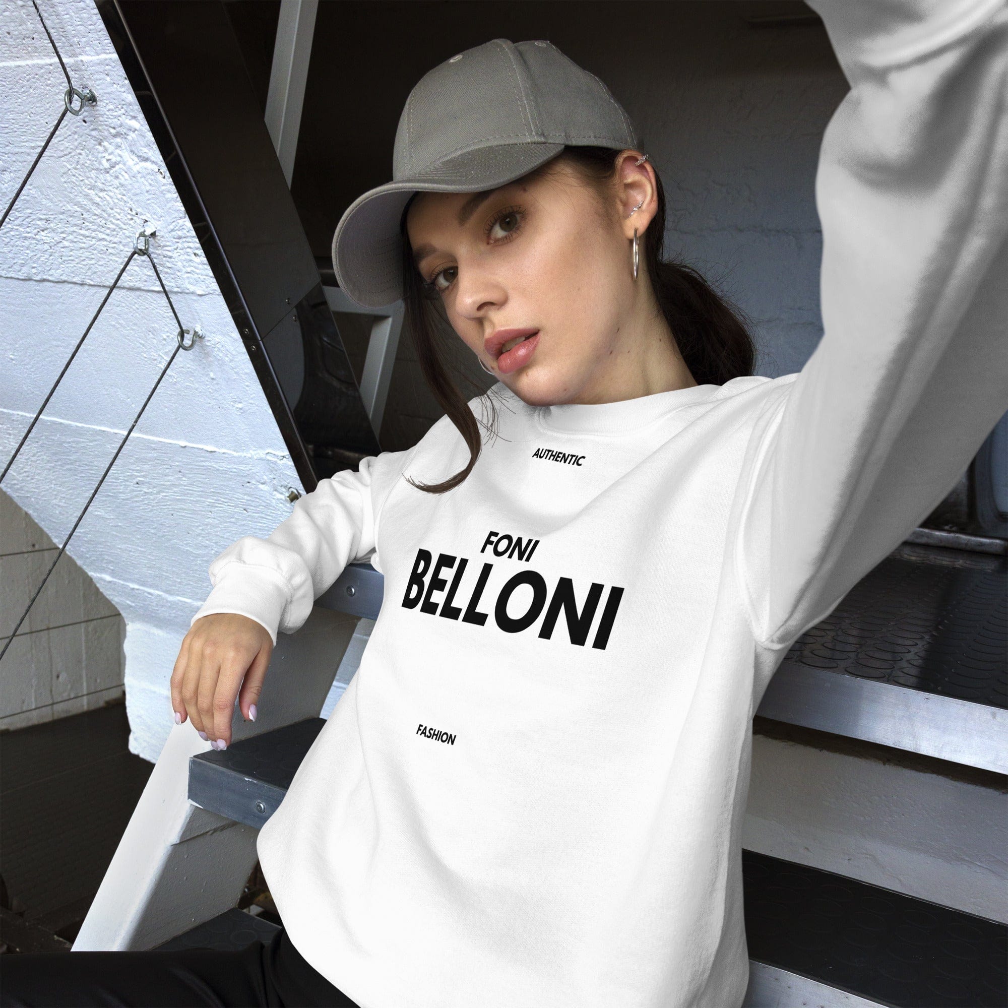 Foni Belloni Authentic Fashion Sweatshirt White / S Sweatshirt Jolly & Goode