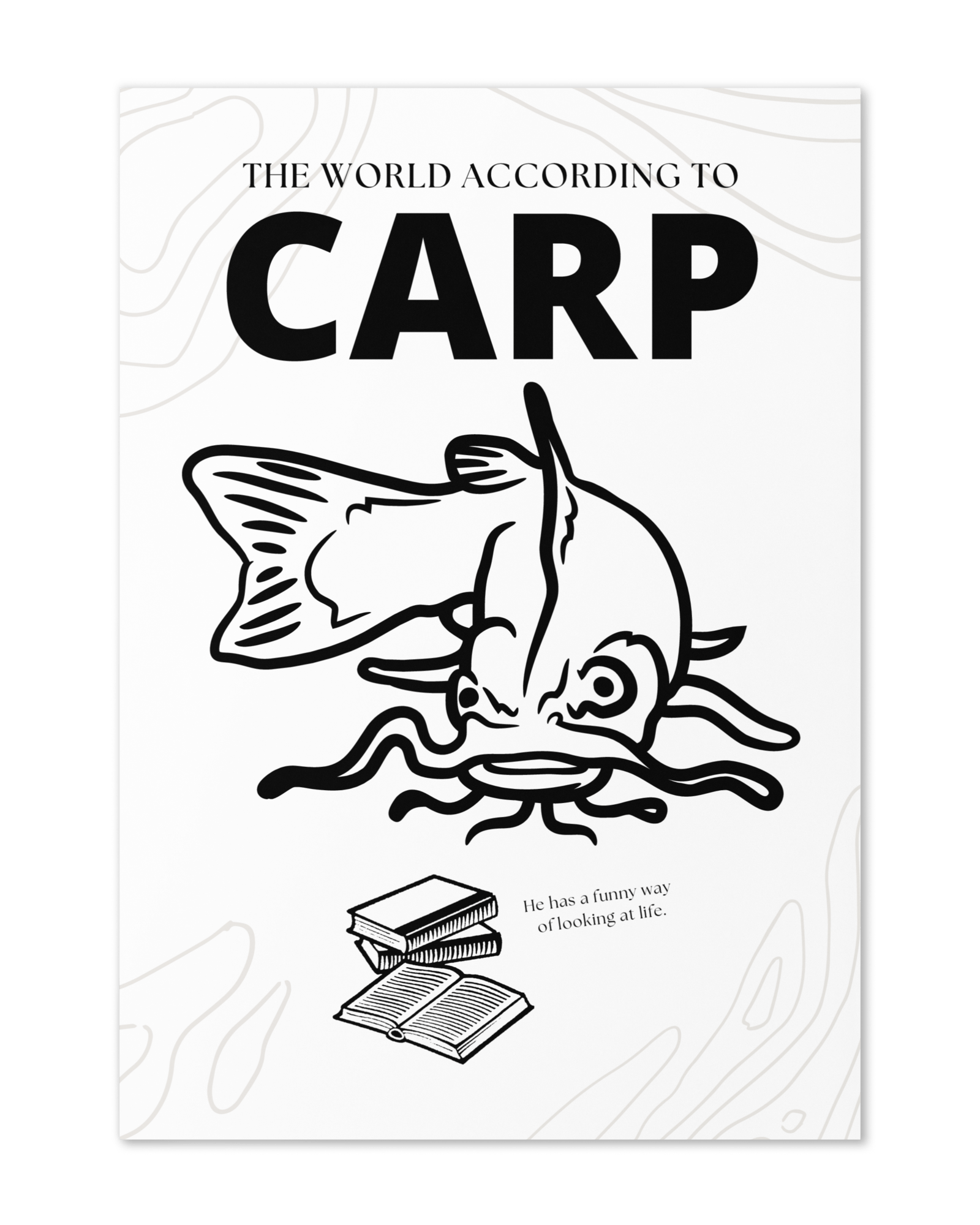 The World According to Carp | Greeting Card 5.83″×8.27″ Greeting & Note Cards Jolly & Goode