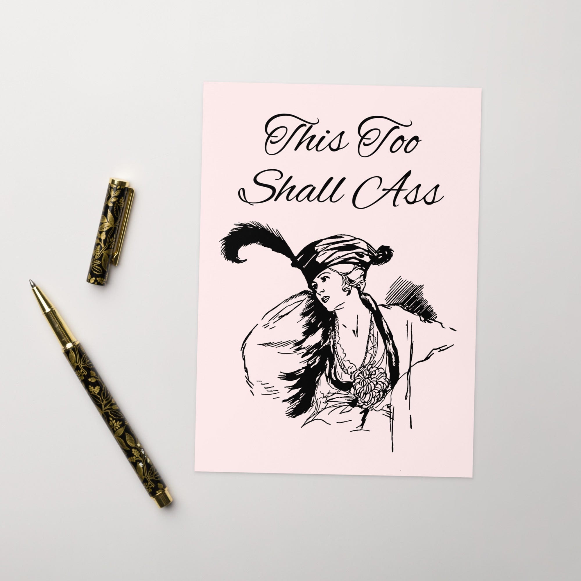 This Too Shall Ass | Funny Sympathy Card | Hilarious Gift Card.