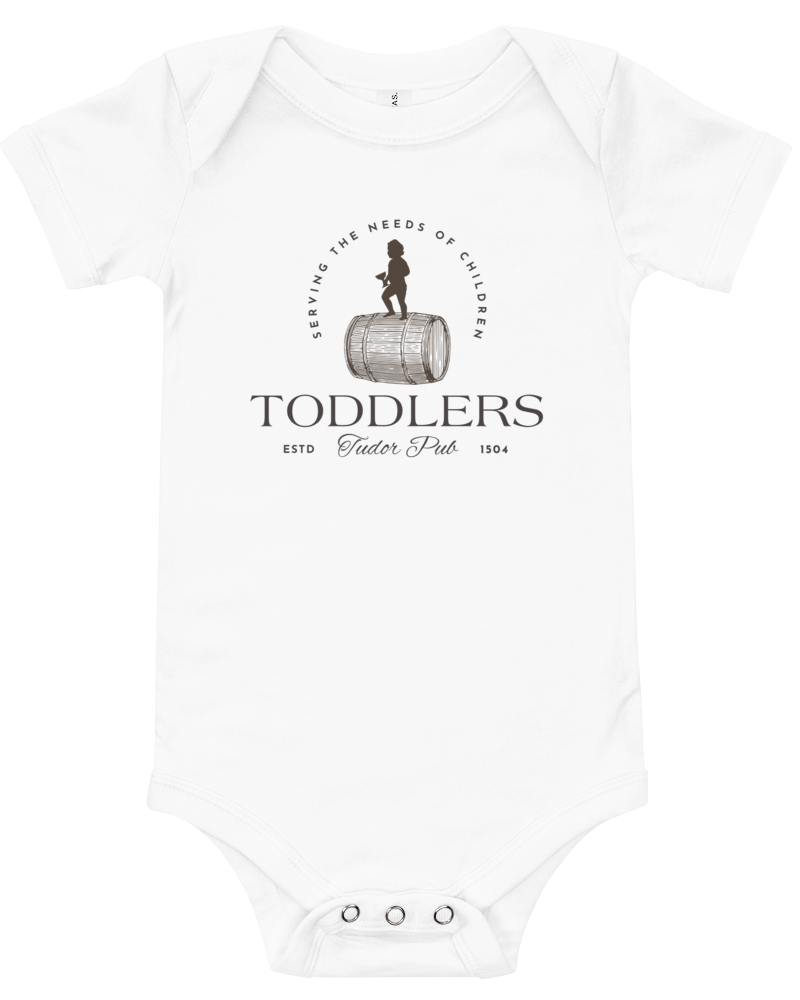 Toddlers Tudor Pub Onesie White / 3-6m Jolly & Goode
