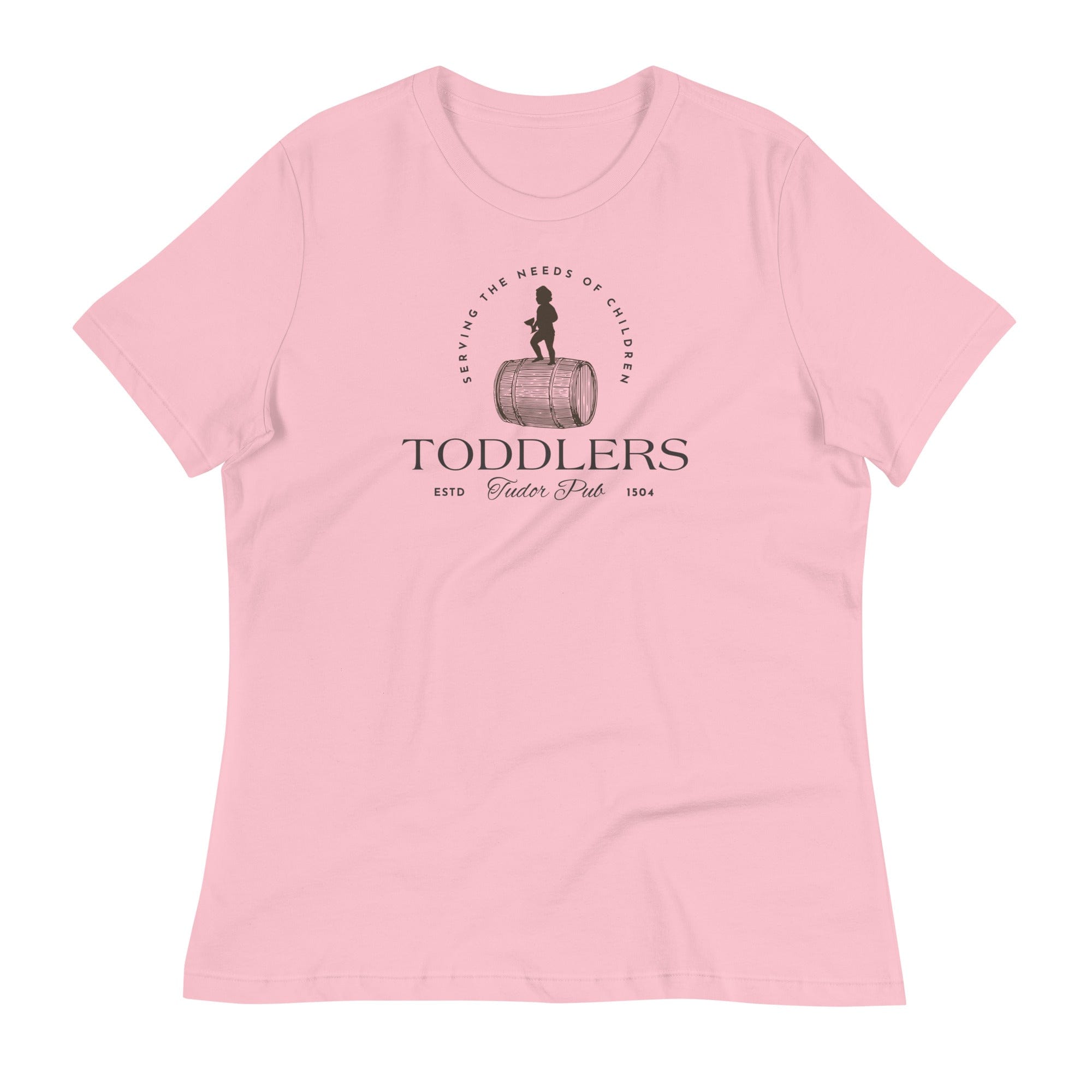 Toddlers Tudor Pub | Women's Relaxed T-Shirt Pink / S Shirts & Tops Jolly & Goode