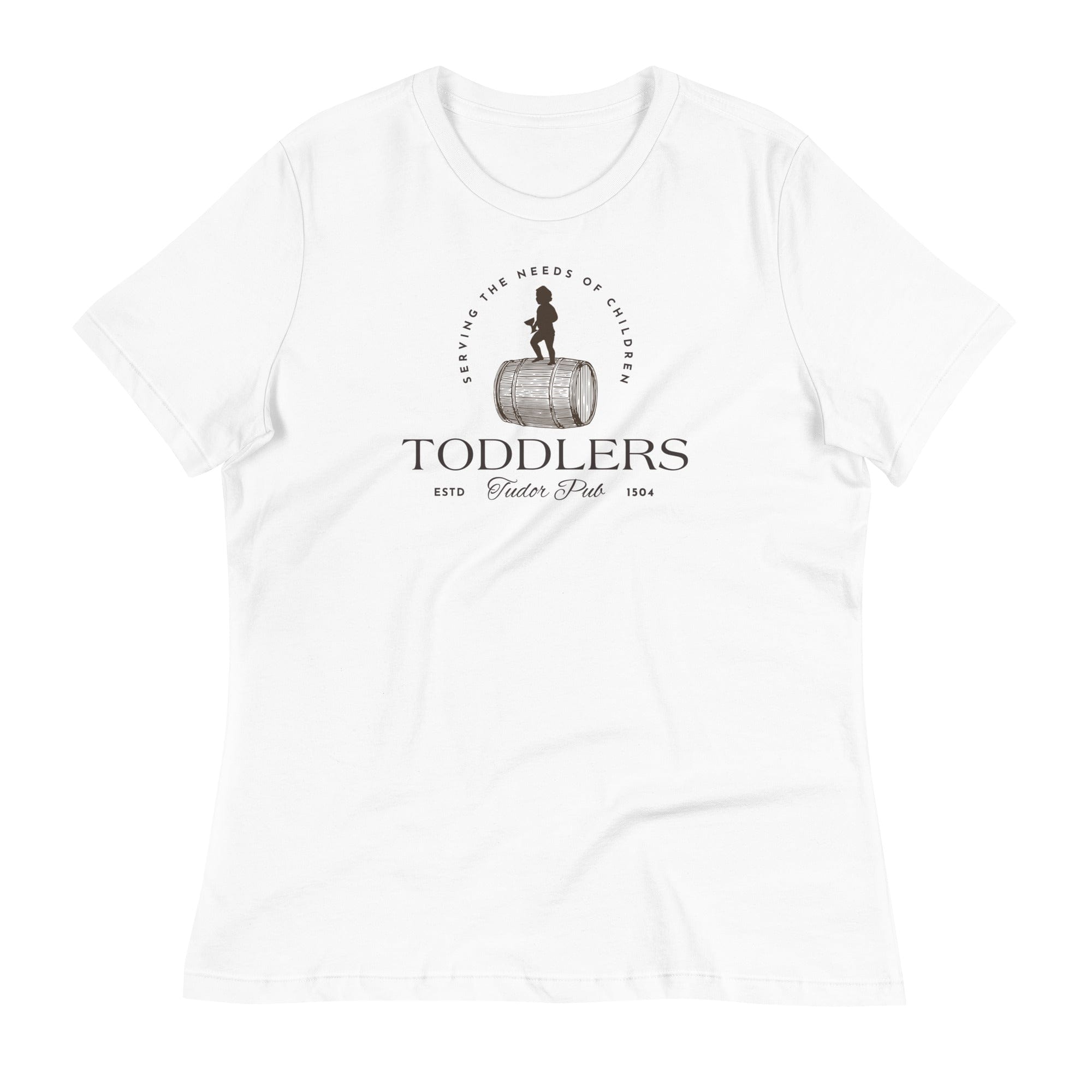 Toddlers Tudor Pub | Women's Relaxed T-Shirt White / S Shirts & Tops Jolly & Goode
