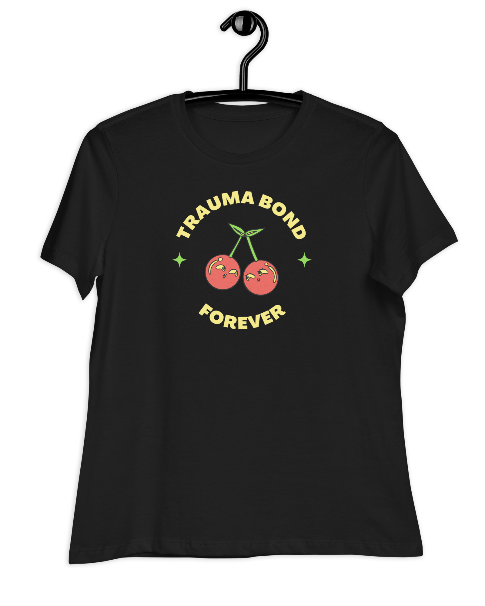 Trauma Bond Forever Women's Relaxed T-Shirt Black / S Shirts & Tops Jolly & Goode