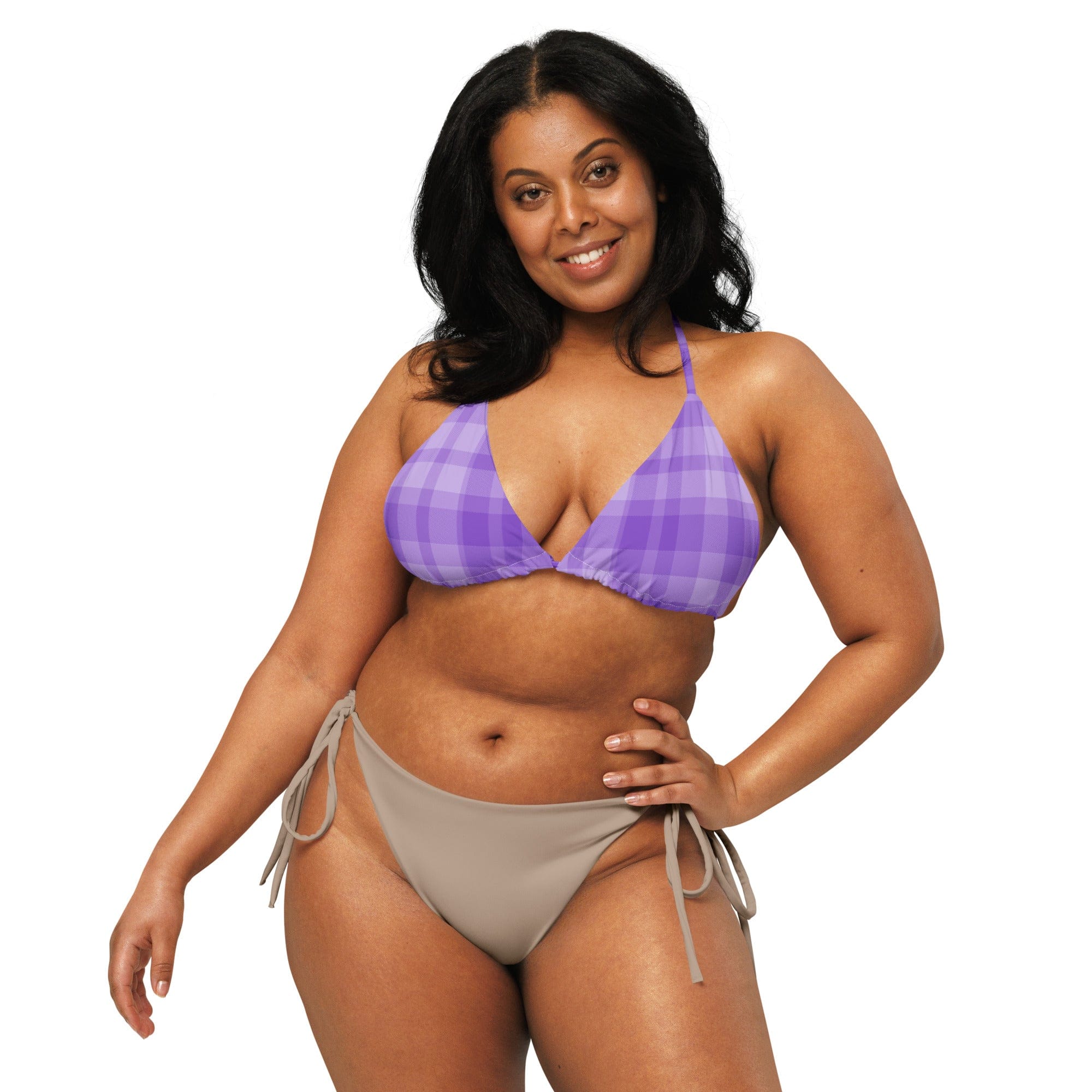 Tweedkini String Bikini Top | Purple Bikini Top Jolly & Goode