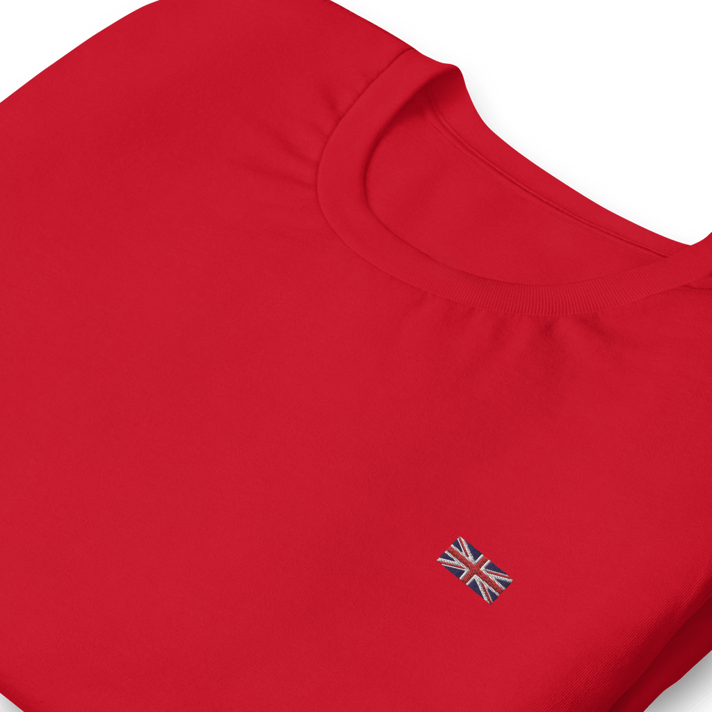 Union Jack Embroidered T-shirt Red / S Shirts & Tops Jolly & Goode