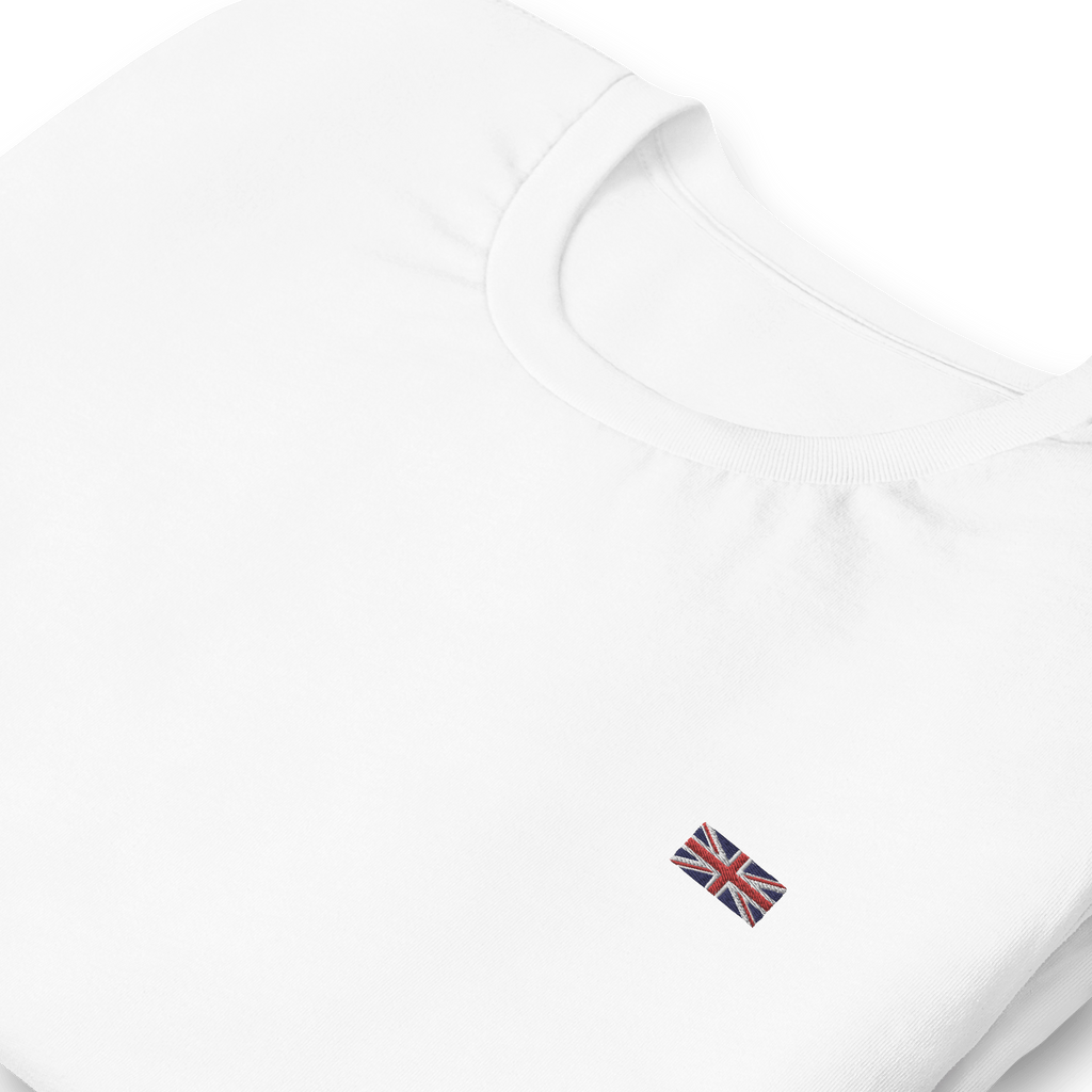 Union Jack Embroidered T-shirt White / S Shirts & Tops Jolly & Goode