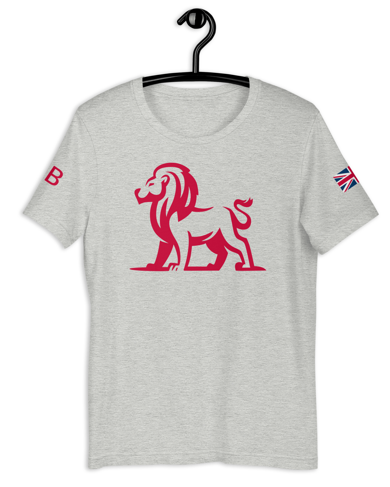 Union Jack GB Lion T-shirt Athletic Heather / XS Shirts & Tops Jolly & Goode