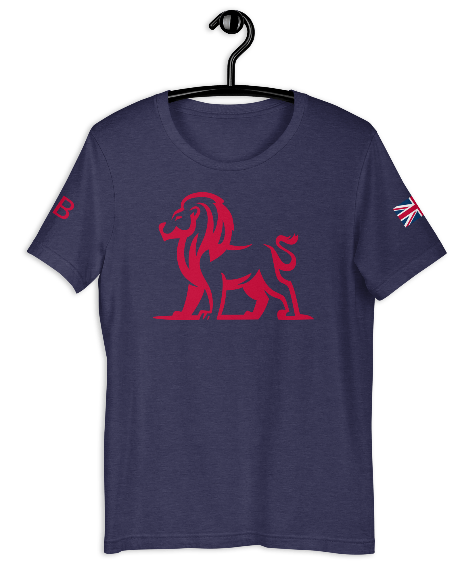 Union Jack GB Lion T-shirt Heather Midnight Navy / XS Shirts & Tops Jolly & Goode