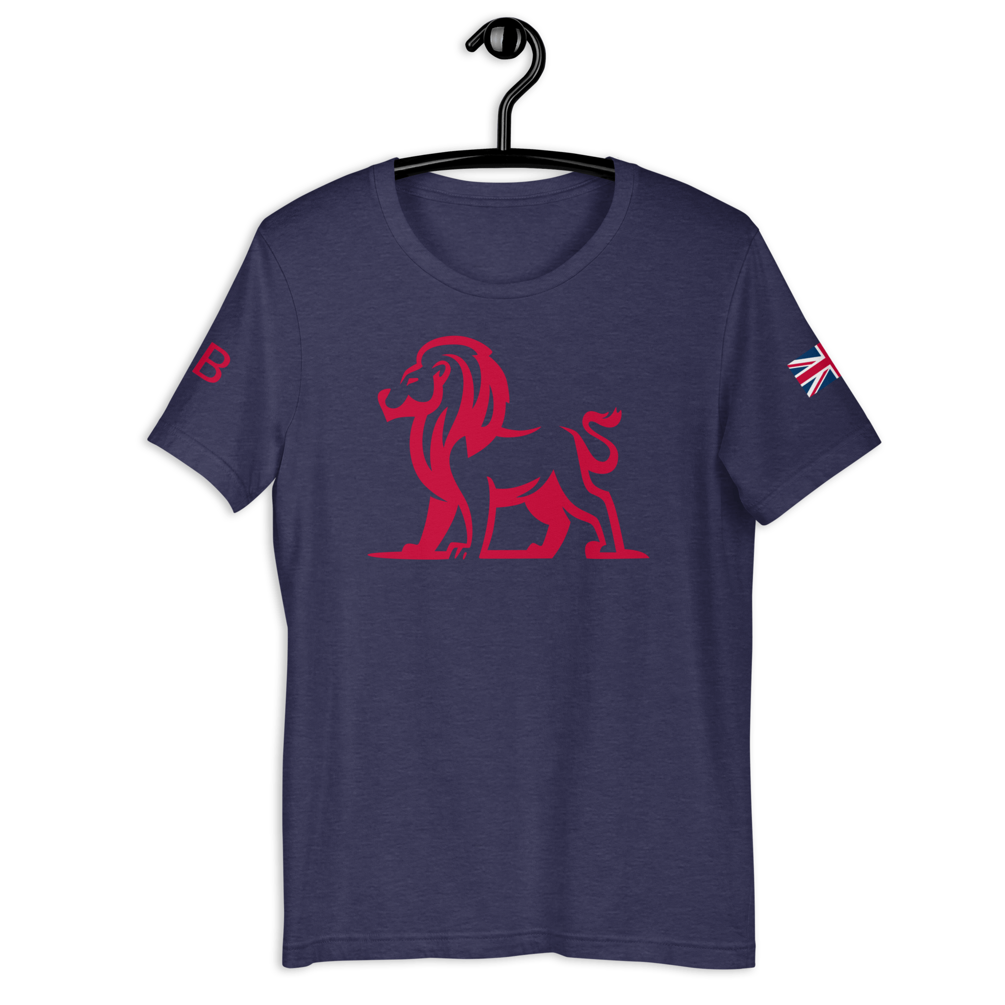 Union Jack GB Lion T-shirt Heather Midnight Navy / XS Shirts & Tops Jolly & Goode
