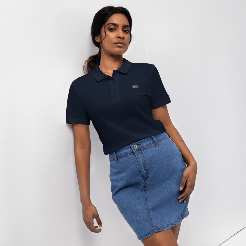 Union Jack Women’s Polo Shirt | Embroidered Women's Polo Shirts Jolly & Goode