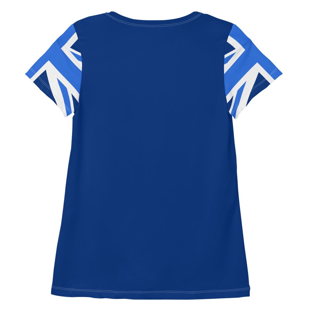 Union Jack Women's Workout Shirt | Blue Activewear Jolly & Goode