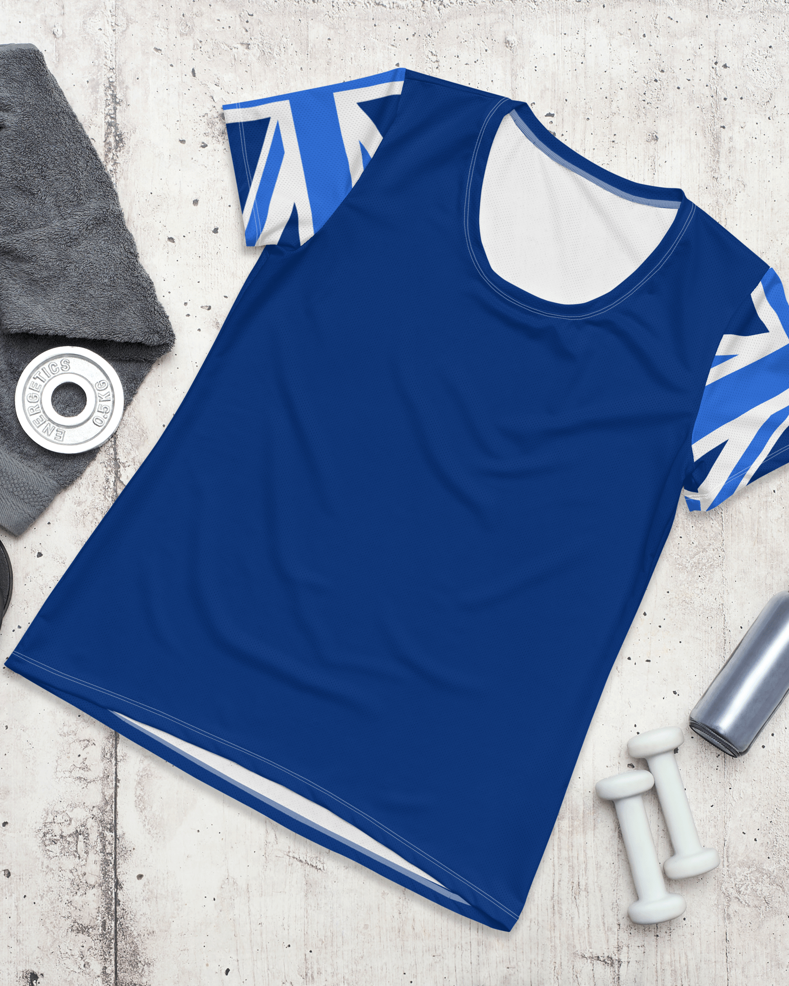 Union Jack Women's Workout Shirt | Blue XS Activewear Jolly & Goode