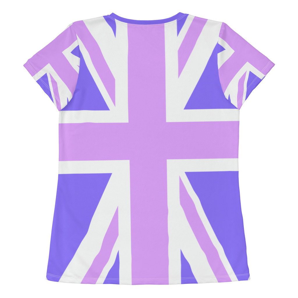 Union Jack Women's Workout Shirt | Purple Activewear Jolly & Goode