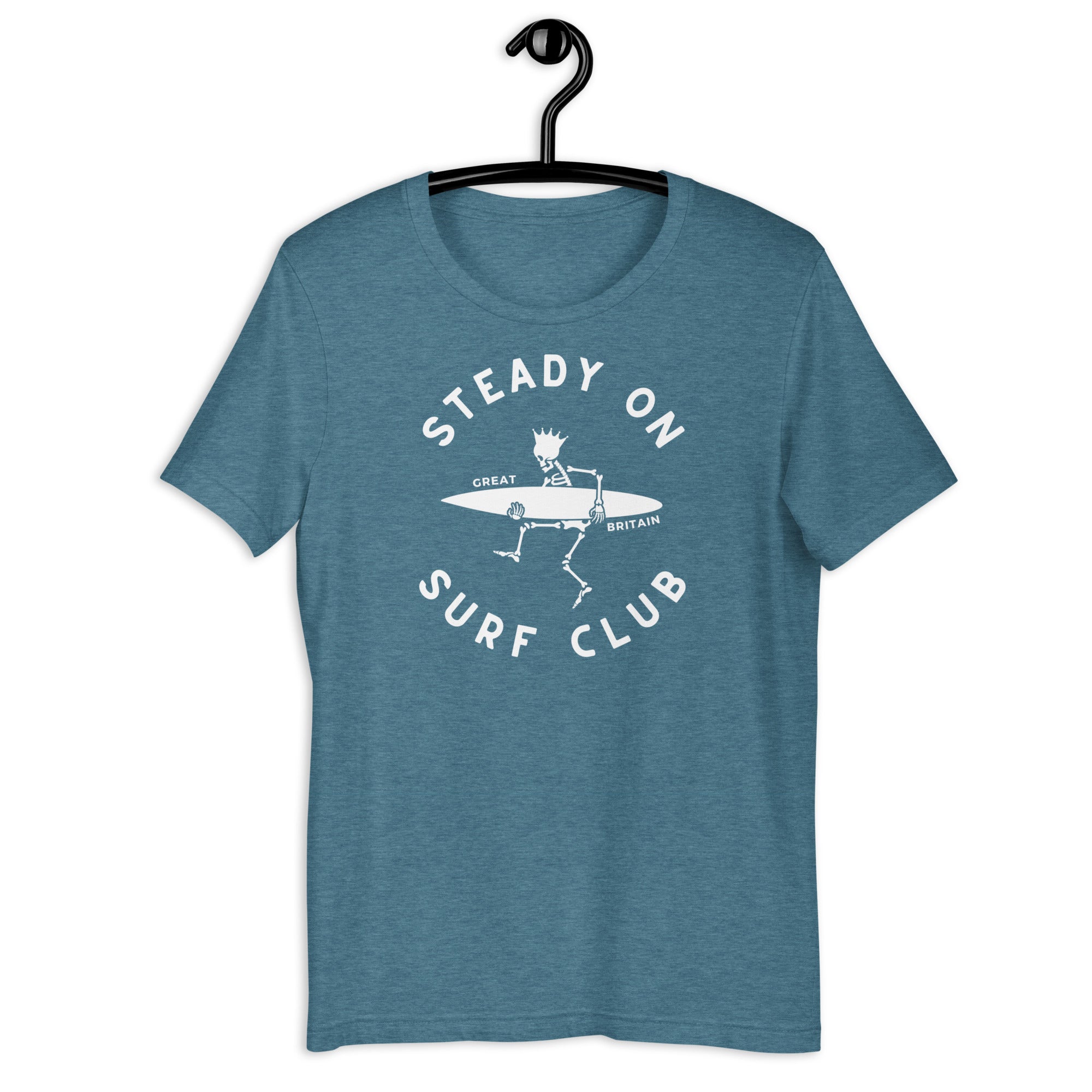 Steady On Surf Club Great Britain | Skeleton Surf King T-shirt