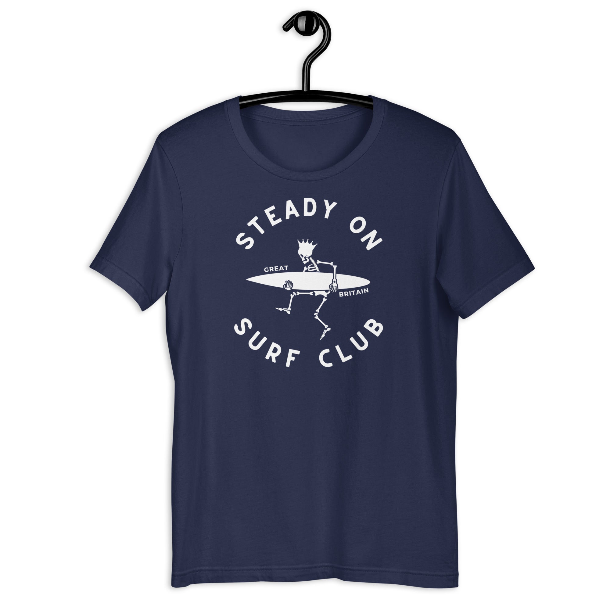 Steady On Surf Club Great Britain | Skeleton Surf King T-shirt