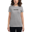 Unlocked Women's Short-Sleeve T-shirt Heather Grey / S Shirts & Tops Jolly & Goode