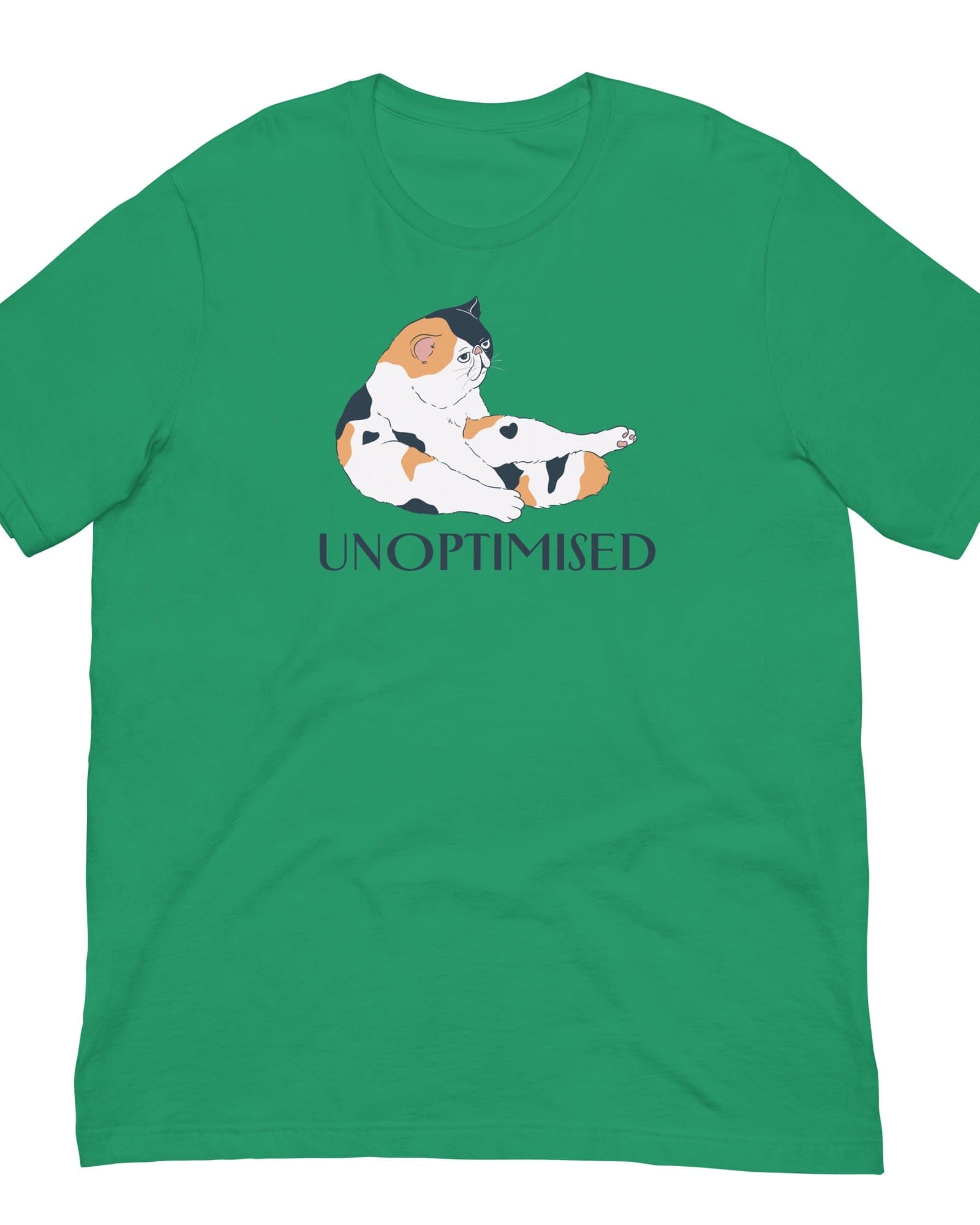 Unoptimised Cat T-shirt | Unisex Kelly / S Shirts & Tops Jolly & Goode