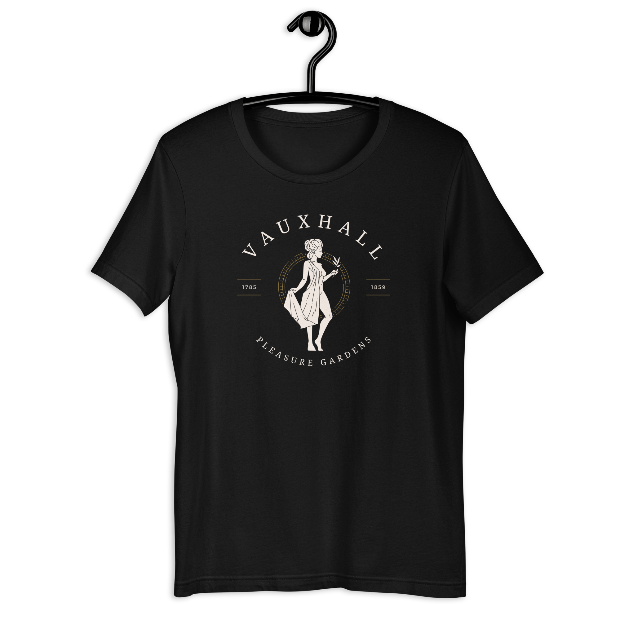 Vauxhall Pleasure Gardens T-shirt | Unisex Black / S Shirts & Tops Jolly & Goode