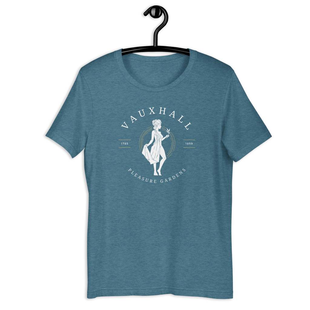 Vauxhall Pleasure Gardens T-shirt | Unisex Heather Deep Teal / S Shirts & Tops Jolly & Goode