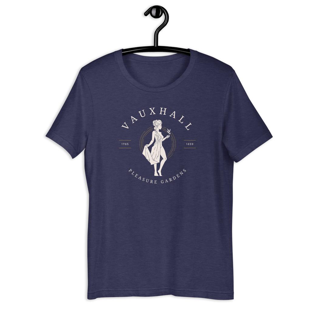 Vauxhall Pleasure Gardens T-shirt | Unisex Heather Midnight Navy / S Shirts & Tops Jolly & Goode