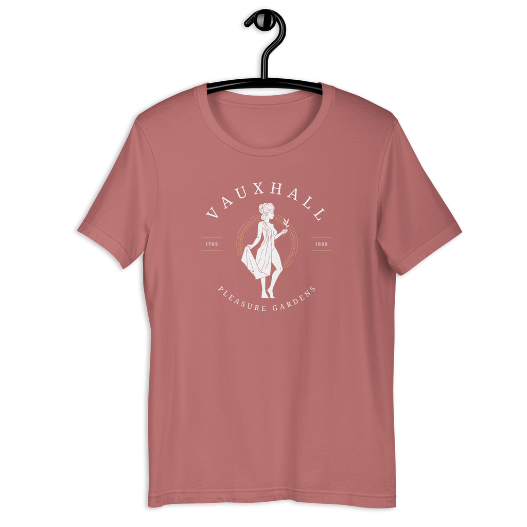 Vauxhall Pleasure Gardens T-shirt | Unisex Mauve / S Shirts & Tops Jolly & Goode
