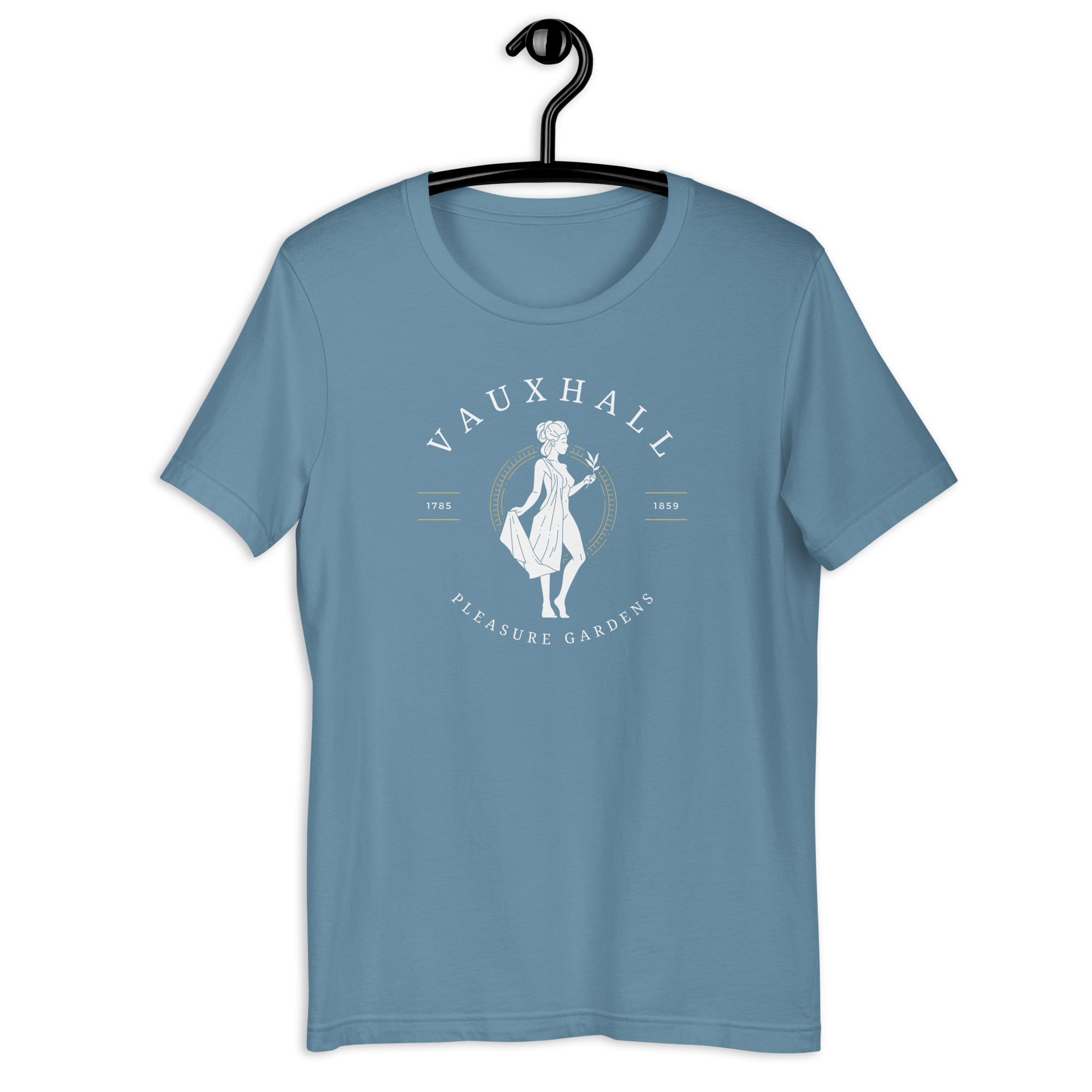 Vauxhall Pleasure Gardens T-shirt | Unisex Steel Blue / S Shirts & Tops Jolly & Goode