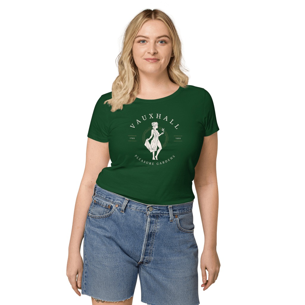 Vauxhall Pleasure Gardens Women’s Organic T-shirt Bottle Green / S Shirts & Tops Jolly & Goode