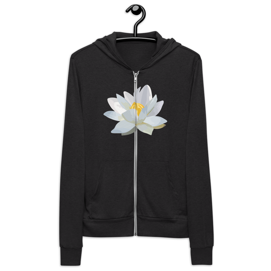 Water Lily Zip Hoodie Charcoal Black Triblend / XS Outerwear Jolly & Goode