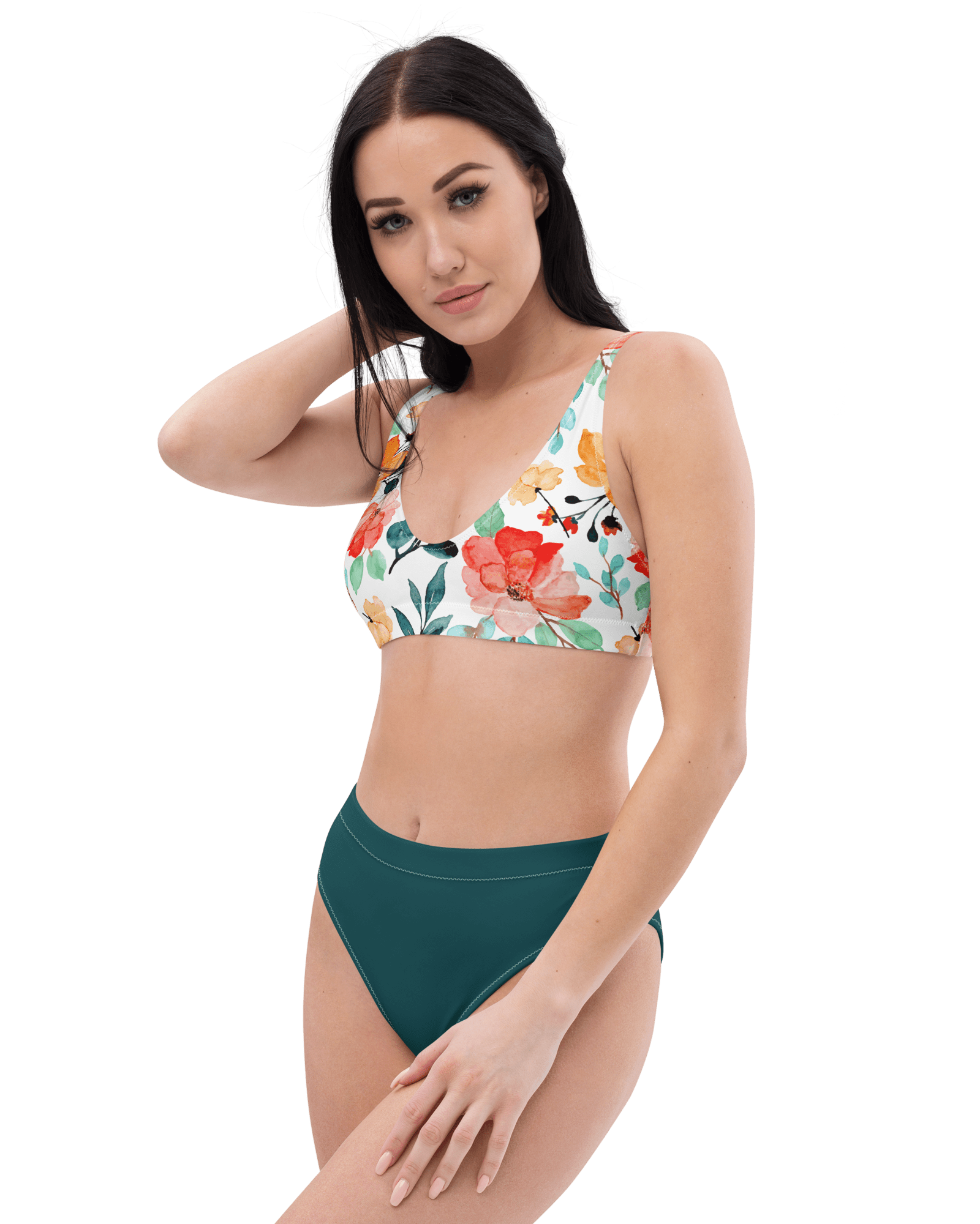 Watercolour Flowers | Floral Bikini XS Swimwear Jolly & Goode