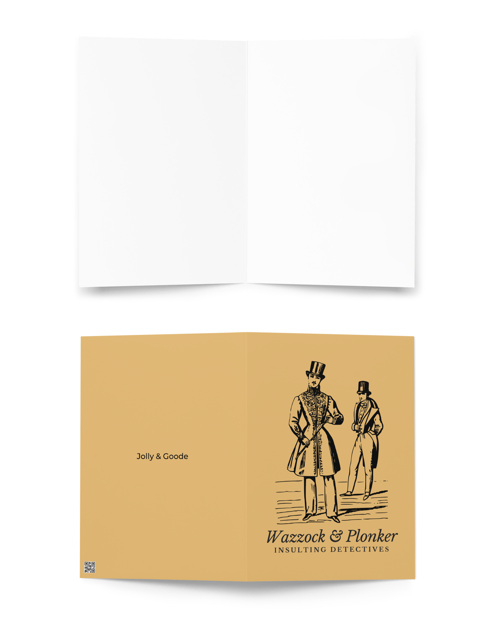 Wazzock & Plonker Insulting Detectives Greeting Card Greeting & Note Cards Jolly & Goode