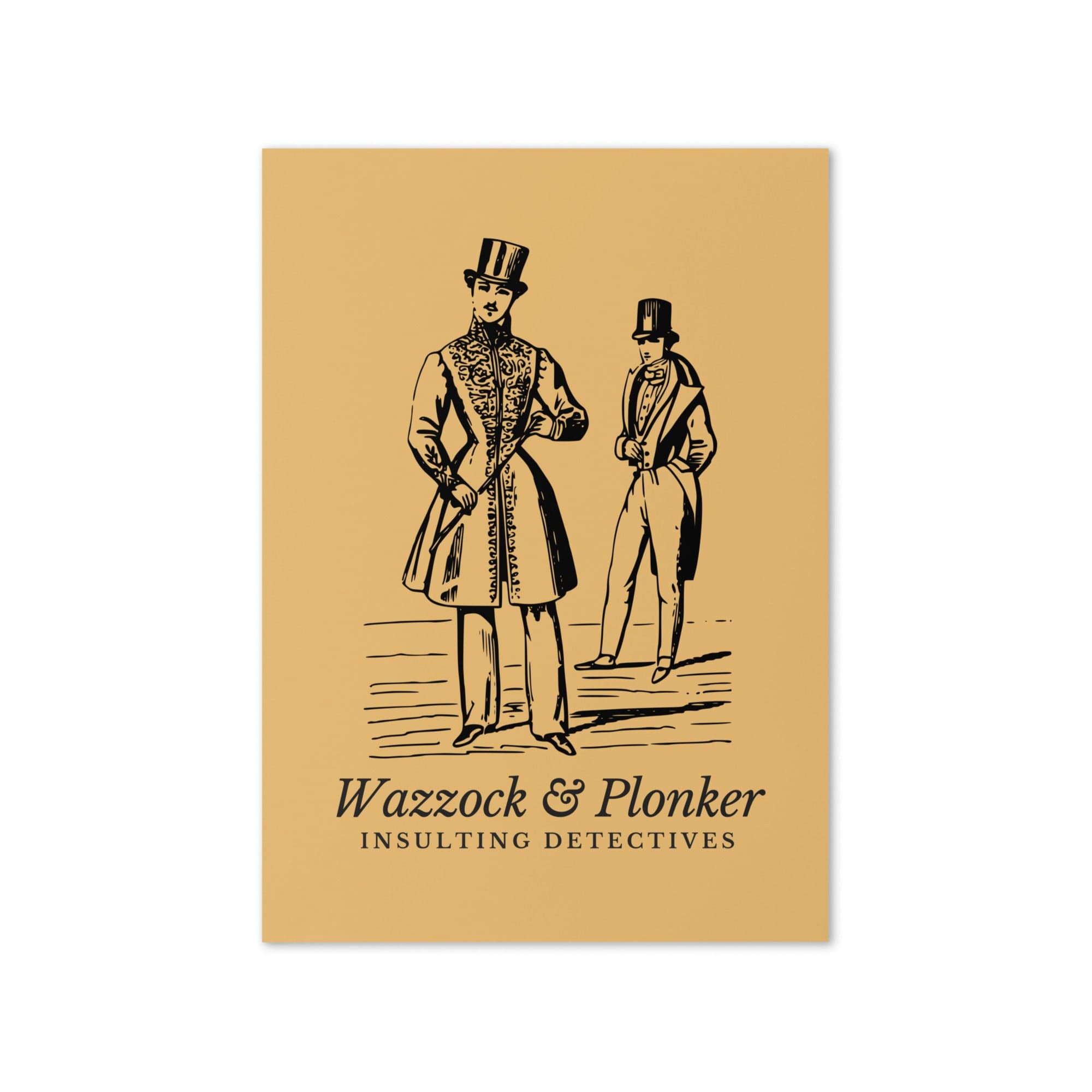 Wazzock & Plonker Insulting Detectives Greeting Card 5″×7″ Greeting & Note Cards Jolly & Goode