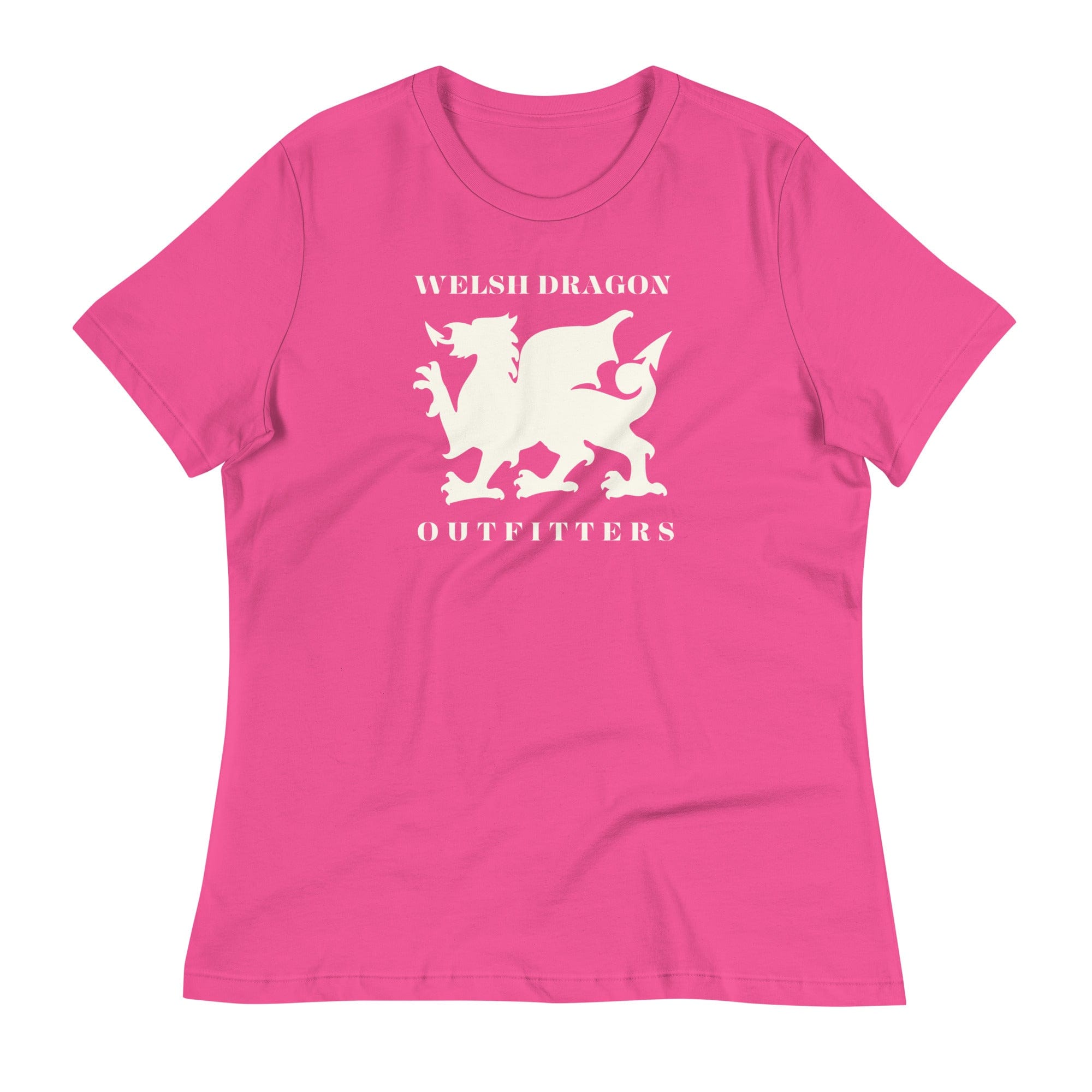 Welsh Dragon Outfitters T-shirt | Women's Relaxed Berry / S Shirts & Tops Jolly & Goode
