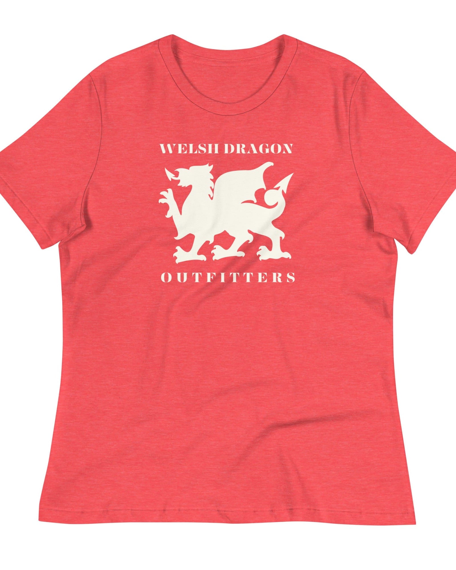 Welsh Dragon Outfitters T-shirt | Women's Relaxed Heather Red / S Shirts & Tops Jolly & Goode